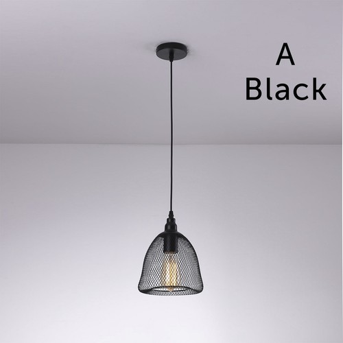 Hanging Ceiling Light Fitting Mesh Shades Pendant Living Room Light LED Bulb A+ - Imagen 6 de 16