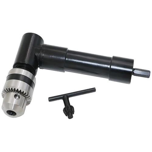 Metal Head Right Angle Bend Extension Chuck 90 Degree Drill Attachment Adaptor - Picture 5 of 6