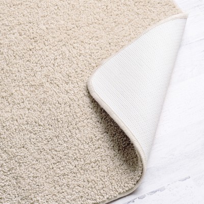 Mainstays Basic Polyester 24'' x 40'' Large Bath Rug, Tan