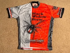 World Jerseys Men's Black Widow Brew Cycling Jersey L