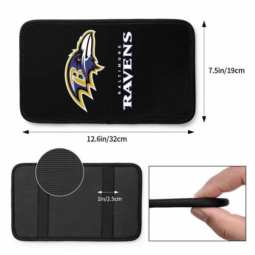 Baltimore Ravens Car Armrest Cushion Auto Handrail Box Cover Center Console Pad - Picture 2 of 15
