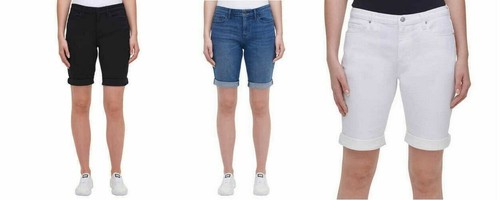 dkny jeans womens roll tab shorts