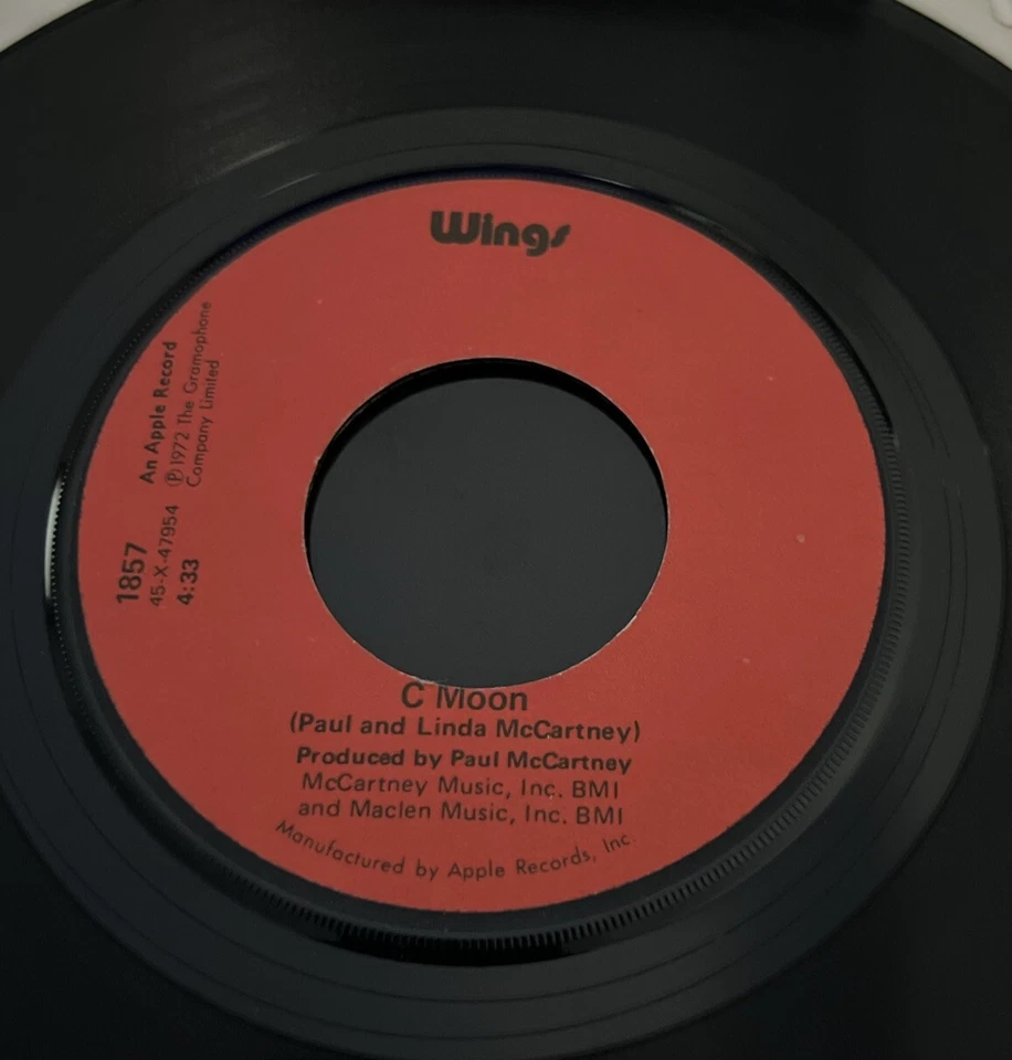 Wings Hi, Hi, Hi, C Moon 1972 Apple Records #1857 45 RPM Single Paul McCartney - Image 4 of 4