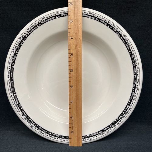 Vintage Büffel Porzellan Schüsseln Börse Ticker Band Band Müsli Suppe 8,75" 6er Set - Bild 3 von 18