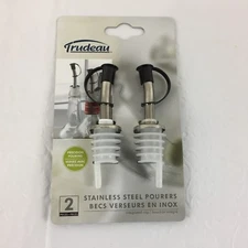 Trudeau Pourers Precision Pouring Set of 2 Stainless Steel New