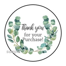 30 THANK YOU FOR YOUR PURCHASE ENVELOPE SEALS LABELS STICKERS 1.5" ROUND