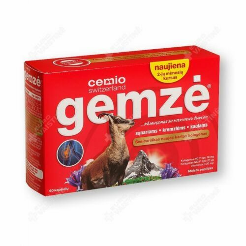 CEMIO GEMZE Best Quality COLLAGEN With Vitamin C Made In Switzerland 60 cap