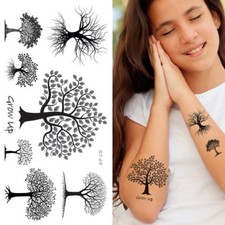 Supperb  Temporary Tattoos - Black Grow Up Trees