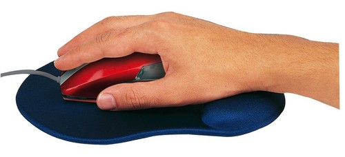 Tapis de souris Ergo-Design repose-poignets gel bleu - Photo 2/4