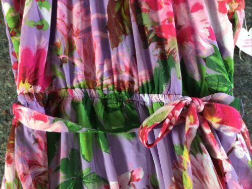 Girls Size 14 Purple Floral Easter Spring Summer Party Halter Dress - Picture 5 of 11