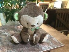 Fisher Price My Little Snugamonkey Monkey Plush Baby Bean Bag Green Bow