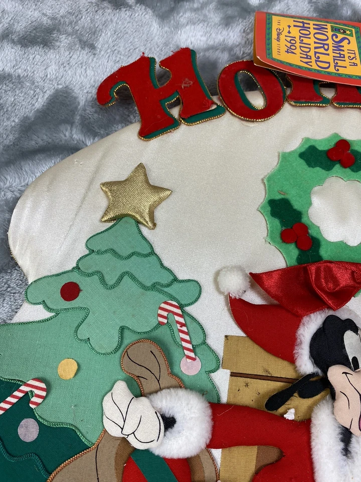 De colección 1994 Disney 3D Mickey Minnie Mouse Navidad Colgador de Pared Es un Mundo Pequeño Foto 3 de 4