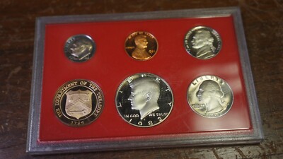 1982 Clad US Proof Coin Set -- no box or coa coins in plastic | eBay
