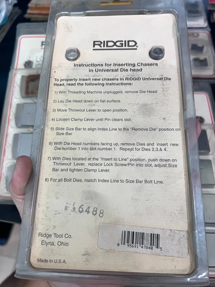 Troquel de repuesto para roscado de tubería Ridgid 47840 1 a 2" NPSM Foto 3 de 3