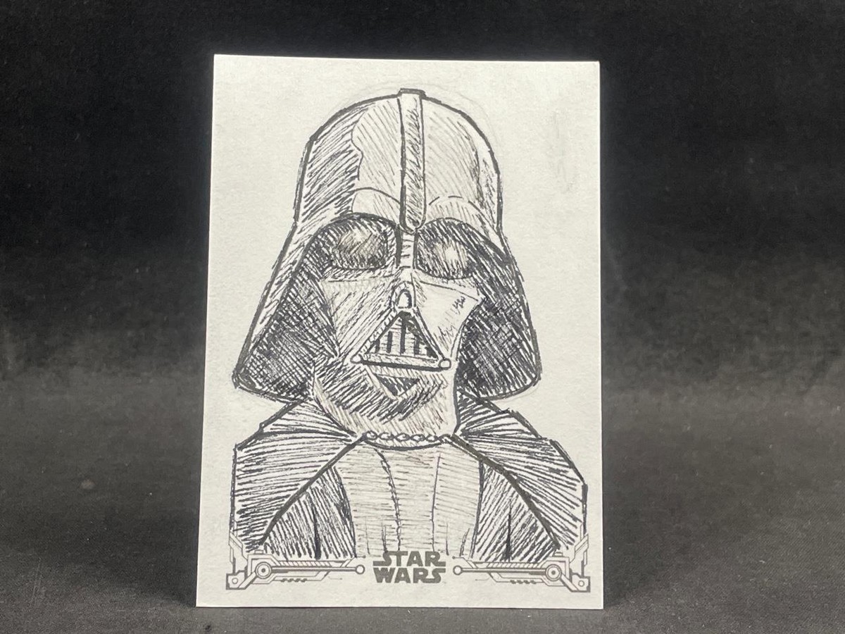 Topps - スケッチカード 2018 Topps Star Wars 2018 TOPPS STAR WARS A NEW HOPE DARTH VADER BLACK & WHITE