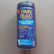 Lot of Vizuri pain bloc FLEXI-STRETCH PAIN TAPE 2 jars x10  20 total patches 