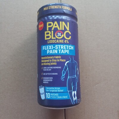 Lot of Vizuri pain bloc FLEXI-STRETCH PAIN TAPE (3 jars x10 = 30 total patches)