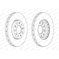 Ferodo Bremsscheiben Vorne Ø281 Mm BelüFtet FüR Fiat 500X 334_ Alfa Romeo