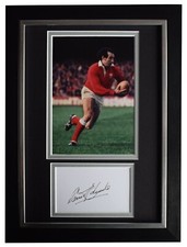 Gareth Edwards Signed A4 Framed Autograph Photo Display Wales Rugby Union COA