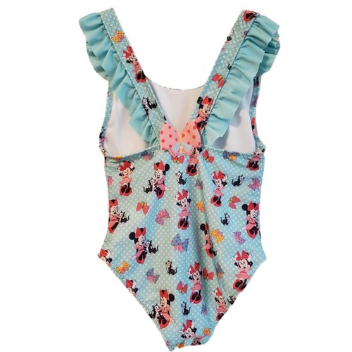 Disney Store Minnie Mouse Figaro Cat Bathing Suit Polka Dot Ruffles Sz 7/8 Girls - Picture 2 of 3
