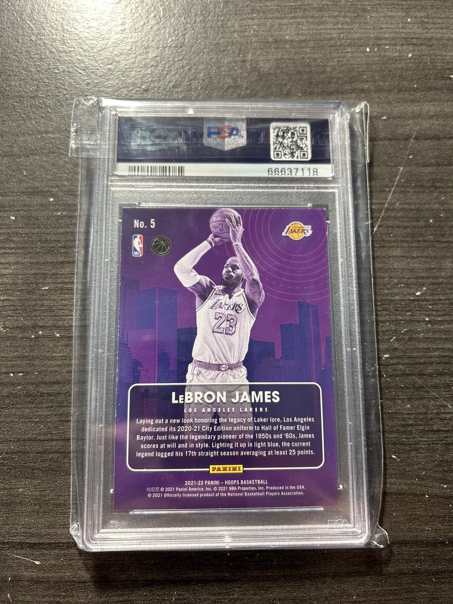 2021-22 Panini NBA Hoops - City Edition LeBron James #5 Holo 2021-22 Panini NBA Hoops - City Edition LeBron James #5 Holo