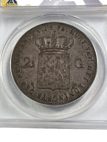 1905 Norway 2 Kroner Small Coat of Arms Silver Coin Graded AU 55