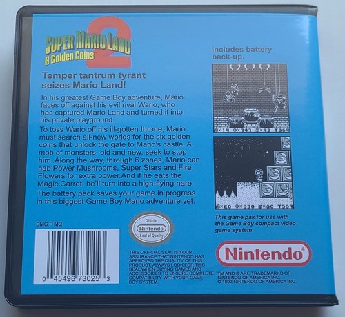Super Mario Land 2 6 Goldene Münzen NUR HÜLLE Game Boy Box BESTE Qualität verfügbar - Bild 2 von 6