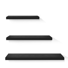 Artiss Floating Wall Shelf Set DIY Mount Shelves 3pcs Book Display Rack Black