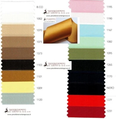 PINOTTI NASTRO RASO IN TESSUTO ALTA QUALITA' ALTO MM 100- ROTOLO DA 11 METRI -MADE ITALY