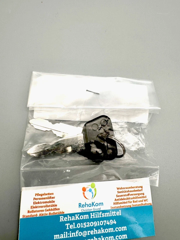 Ersatzschlüssel Elektromobil Comet Leo Metro Schlüssel Invacare bis Bj. 12-2022