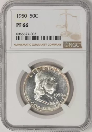 1950 Franklin Half 50c PF66 PR66 NGC 948848-11