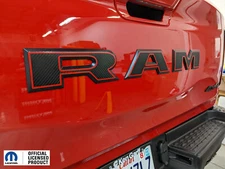 2019-2025 1500 Ram Rebel Ram Tailgate Emblem Overlay Decal With Outlines