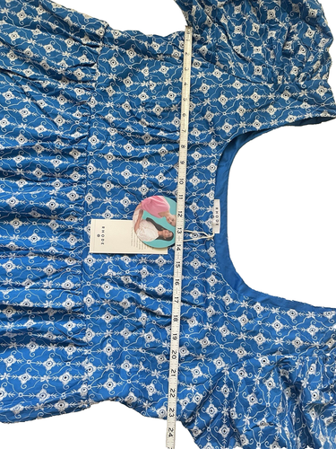 Rhode X Target Womens 2XL Blue embroidered Eyelets puff sleeve Babydoll Dress - Picture 12 of 15