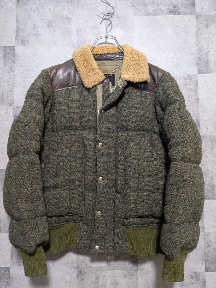 nigel cabourn harris tweed wool down jacket 46 W53cm L65cm nigel cabourn harris tweed wool down jacket 46 W53cm L65cm