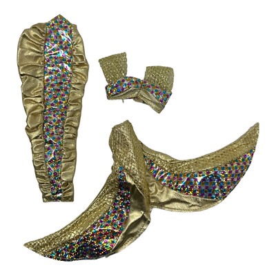 Barbie 1995 Jewel Hair Mermaid Outfit  Gold Excellent Package Fresh