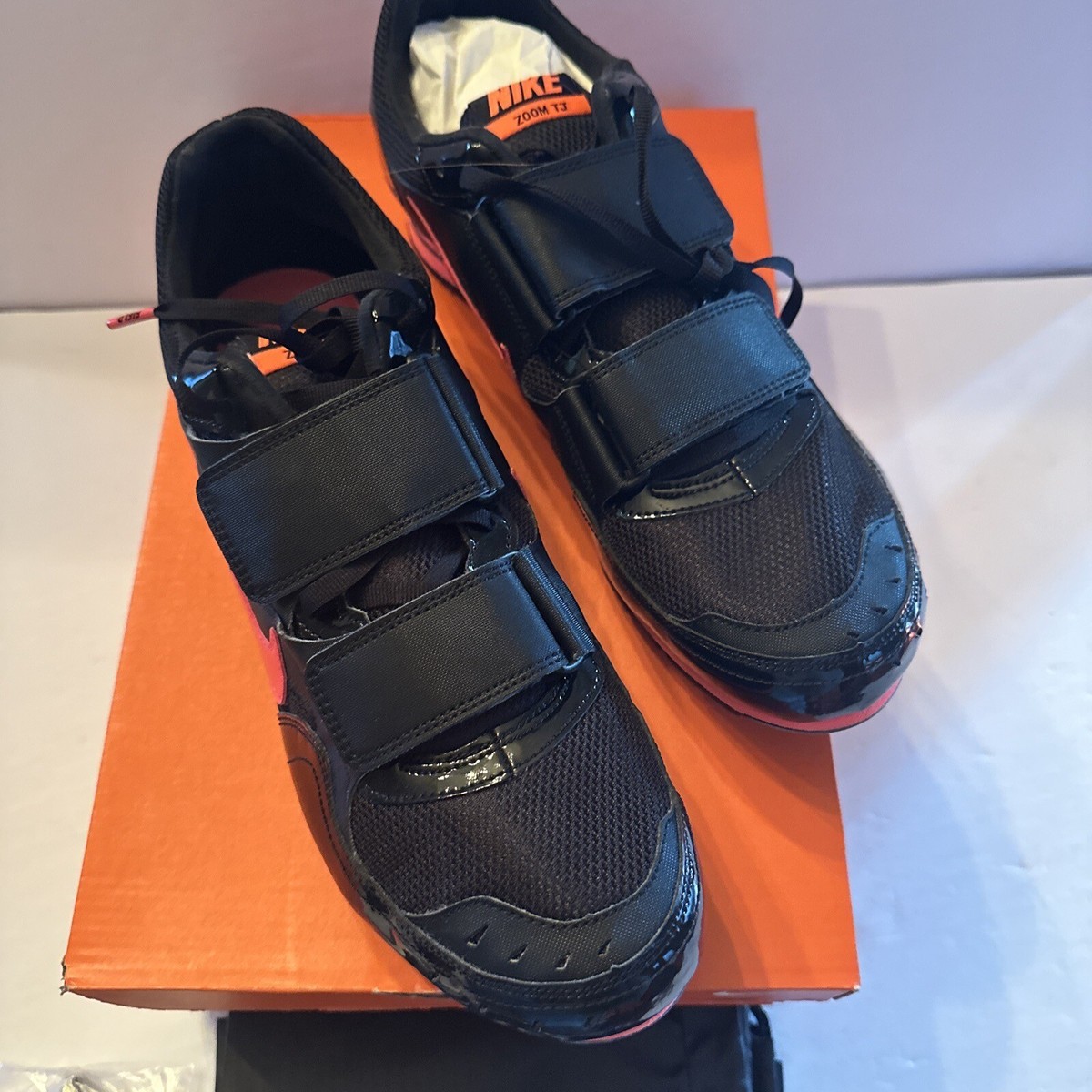 Nike Zoom TJ 3 Men\'s Black Track Spikes Shoes 474132-070 US Size 11 NEW Nike Zoom TJ 3 Triple Jump Track Shoes M 14 W 15.5 Black  main image 3