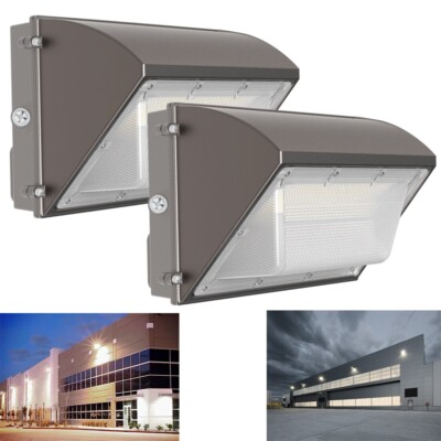 LED Wall Pack Security Light 150W Outdoor Commercial Area Lights Fixture 2-PACK