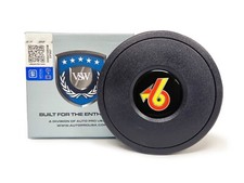 Vsw 9-bolt Standard Black Horn Button Wbuick Grand National Emblem-gm Licensed