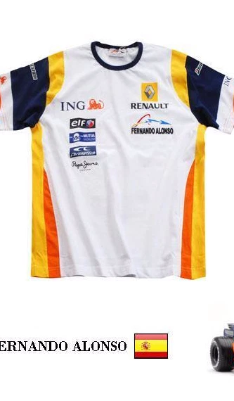 REPLICA FERNANDO ALONSO FORMULA 1 RENAULT F1 TEAM KIDS CHILDREN S T SHIRT TOP