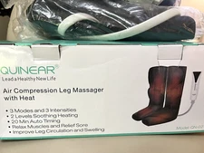 Quinear Heat Air Compression Leg Massager for Foot and Calf