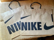 NEW Retail Store NIKE Swoosh Brown Paper Handle Shopping Bags 17"/16"/6" 2 Pack