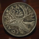 1939 Canada 25 Cents 80% Silver Coin George Canadian KM# 35 Lot C11-322 TONED