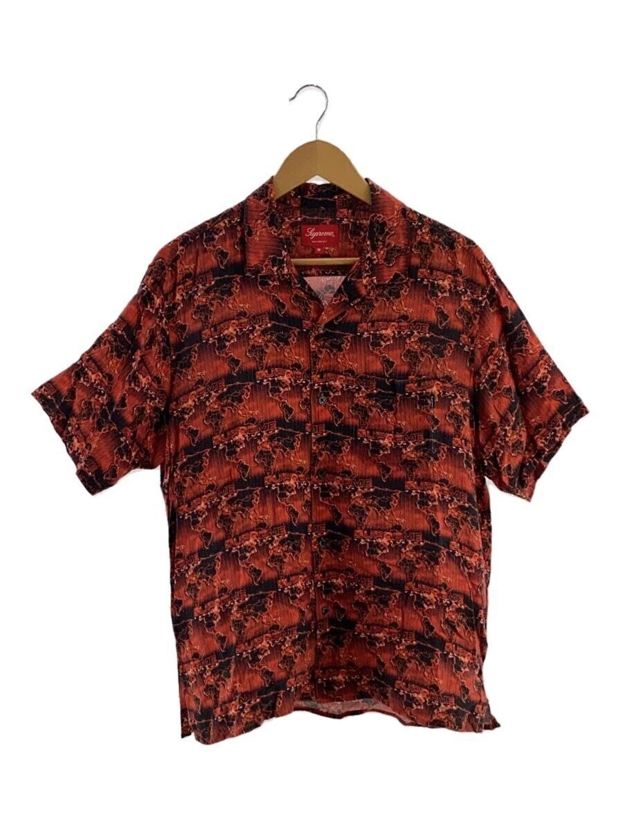 Chemise Supreme manches courtes/M/rayonne/rouge/tout motif