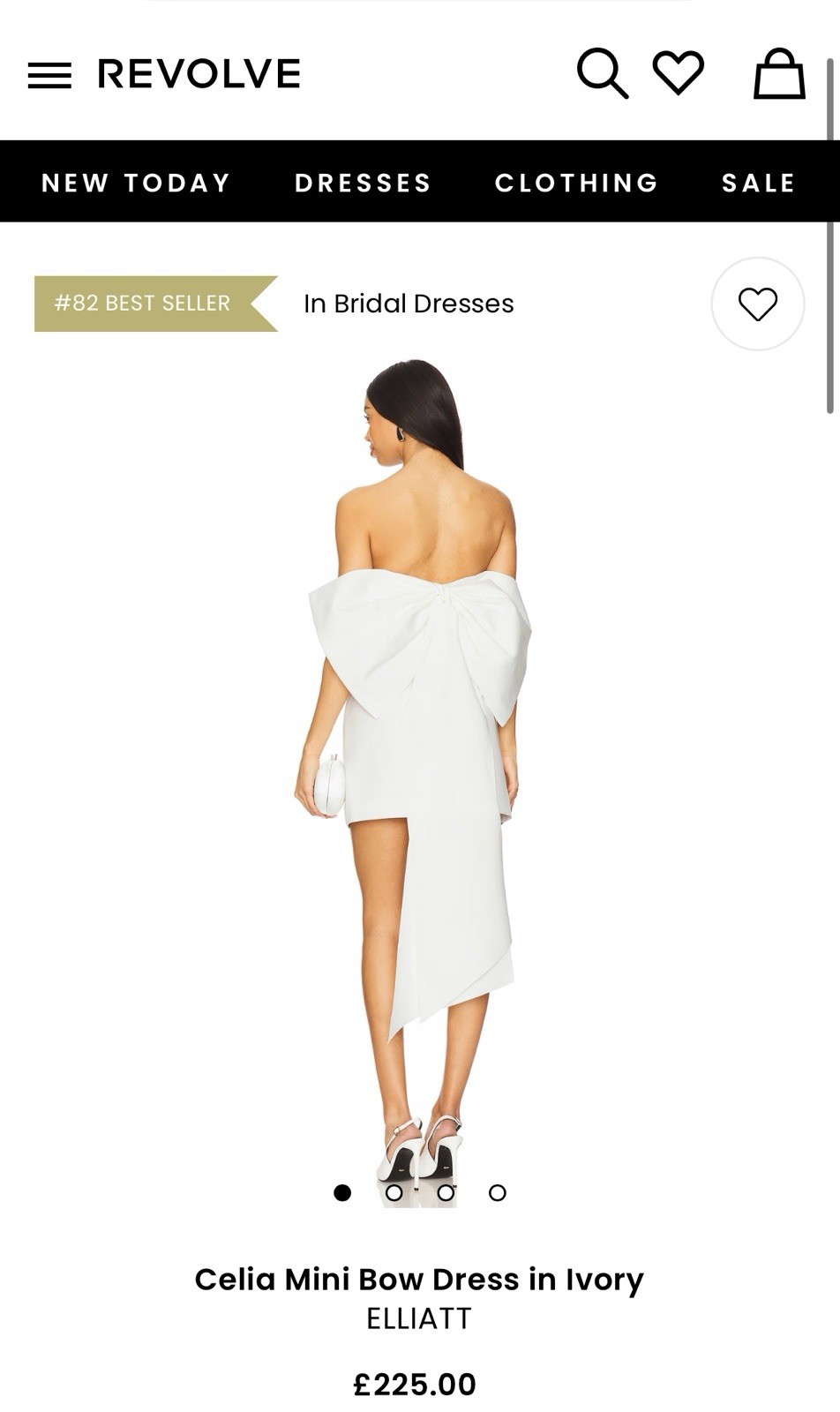 Revolve Elliatt Celia Bow Mini Dress Size S 