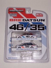 1/64 Greenlight 1971 BRE Datsun 510 #46 #35 Set (Chrome Edition)