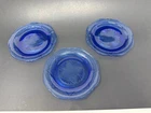 Lot Of 3 Hazel-Atlas Royal Lace Cobalt Blue 6" Bread & Butter Depression Plates