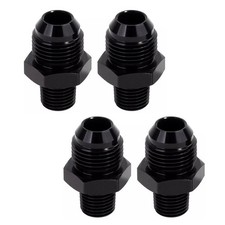 4Pack 1/8" NPT to 4AN Fitting Male Straight Fittings Adapter Aluminum Black UK