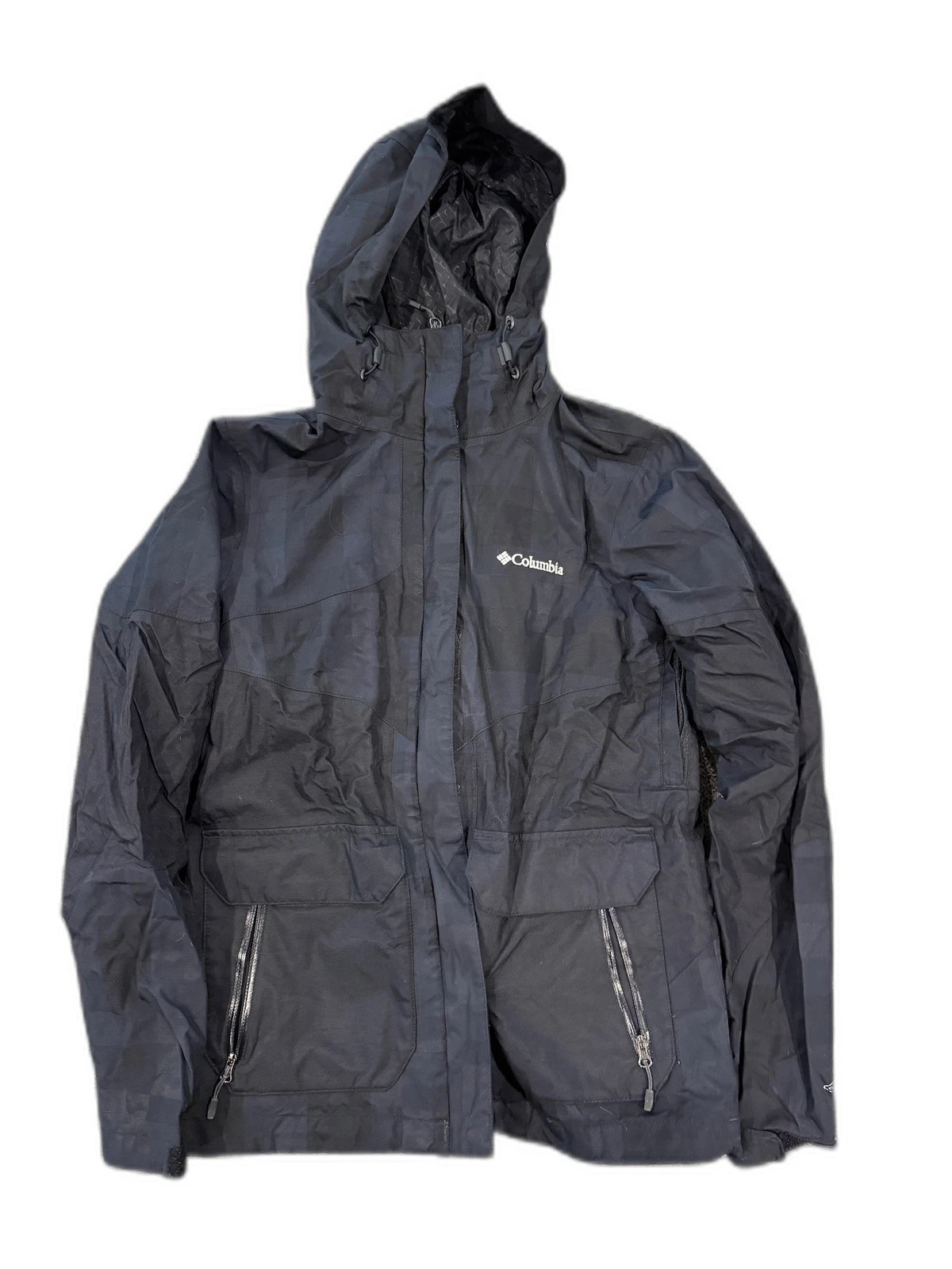 Columbia Interchange Jacket XS Black Waterproof Used