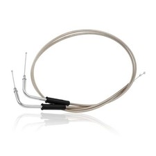 Motorcycle Throttle Idle Cable Braided Wire Kit Compatible with 43"/1.1M