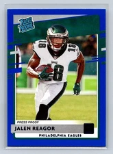 2020 Donruss #315 Jalen Reagor Rated Rookie Rc Press Proof Blue Eagles C23